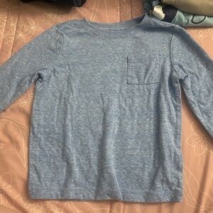 Cat & Jack Heathered Blue Long Sleeve Tee